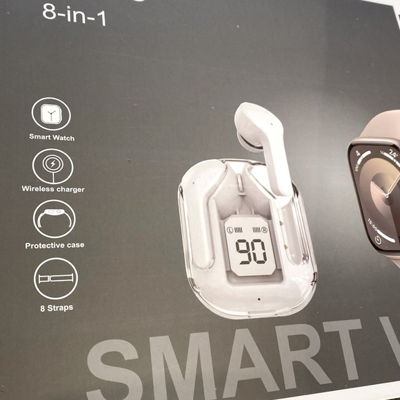 D300 8-in-1 Smart Watch with AirPods, New in sealed Box, Unisex - Picture 4 of 6